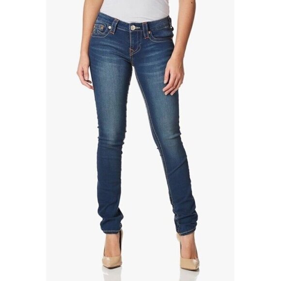 True Religion Women's Sz 24 x 32 Stella Low Rise Stretch Skinny Jeans - Picture 1 of 10